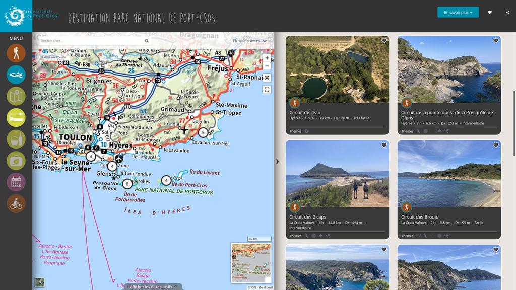 Capture d'écran Destination Port-Cros Parc nationale